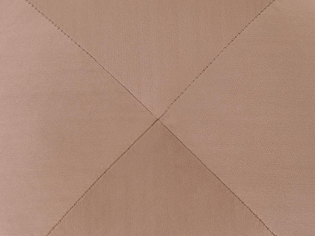 HOCKER Samtstoff Hellbraun Helen - Hellbraun, Textil (40/38/40cm) - Beliani