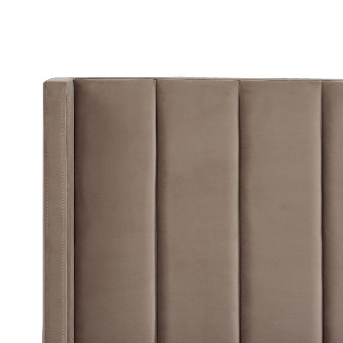 BETT mit Lattenrost 180x200 cm Beige Villette - Taupe, Textil (180/200cm) - Beliani