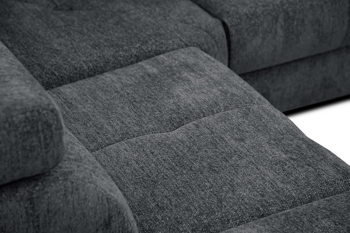 ECKSOFA CALVERA 5-Sitzer mit 1 Relaxfunktion, graphitfarben - Graphitfarben, Holzwerkstoff/Textil (239/298cm) - Wozimo