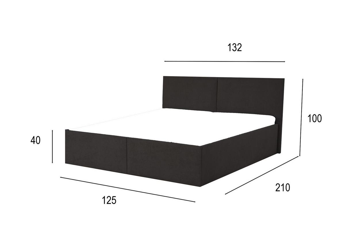 POLSTERBETT Milano Blau 120 x 200 x 40 cm Bettkasten Mit hochwertiger Matratze H2 (bis 100 kg) und Lattenrost - Blau, Holz (120/200cm) - Halmon Schlafkomfort Betten 