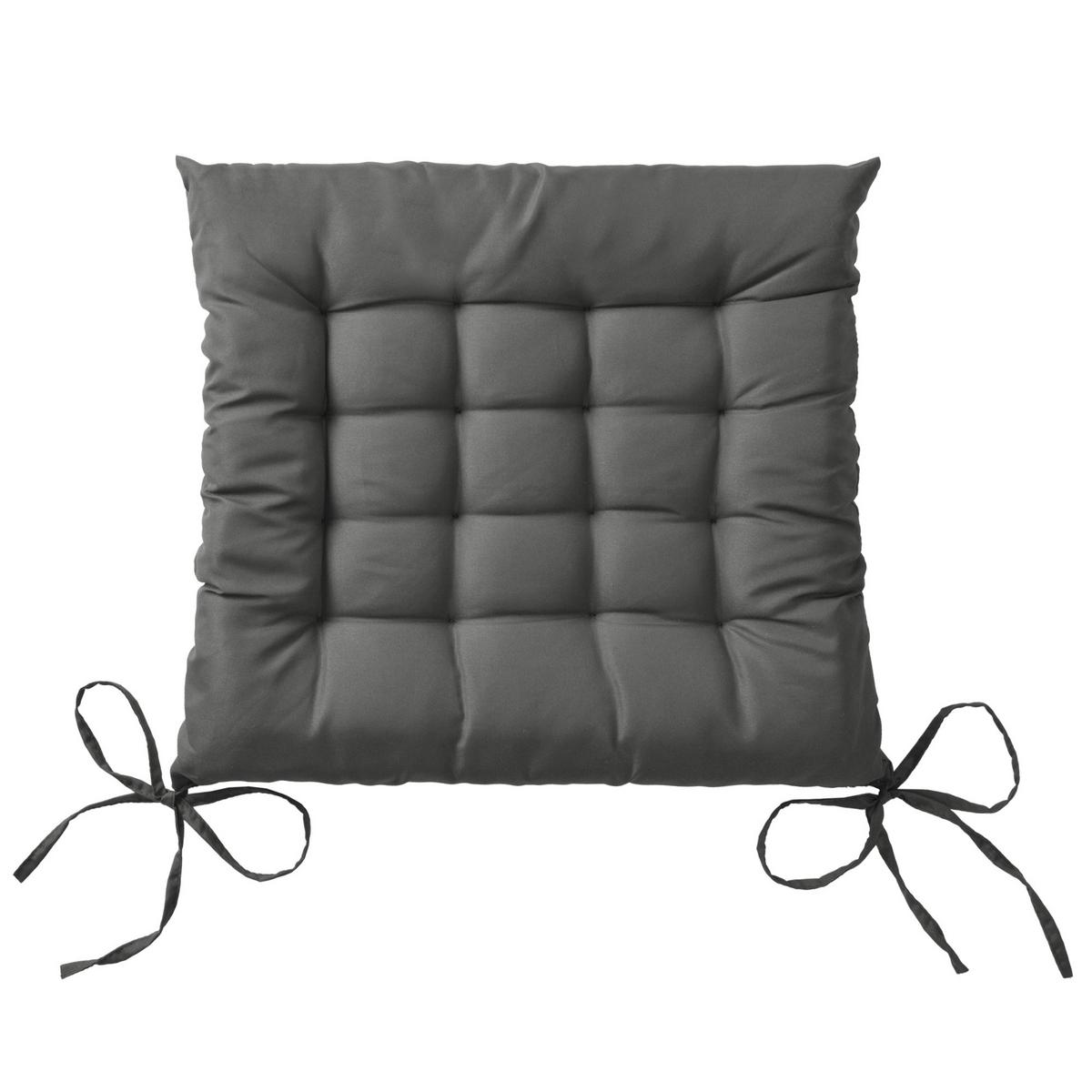STUHLKISSEN Lea 40/40/5 cm Anthrazit 4tlg - Anthrazit, Kunststoff/Textil (40/40/20cm) - Beautissu 