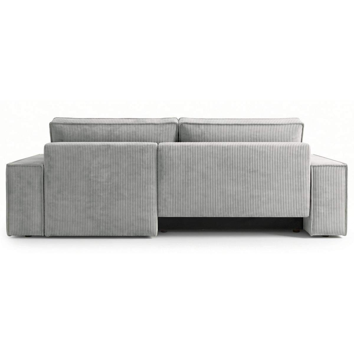 ECKSOFA Farese Mini mit Cordbezug Hellgrau, rechts - Hellgrau/Schwarz, Textil (167/240cm) - Selsey