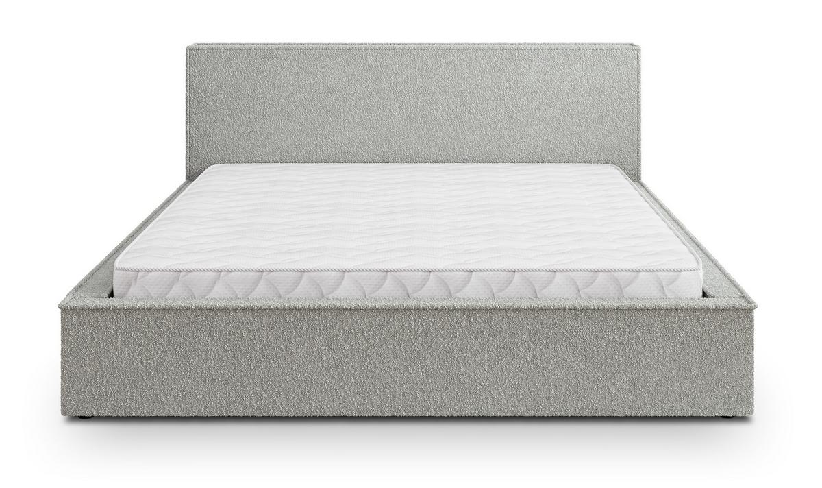 POLSTERBETT CELORA Q 120x200 cm mit Bettkästen - Hellgrau - Hellgrau, Holz/Textil - MASSENO