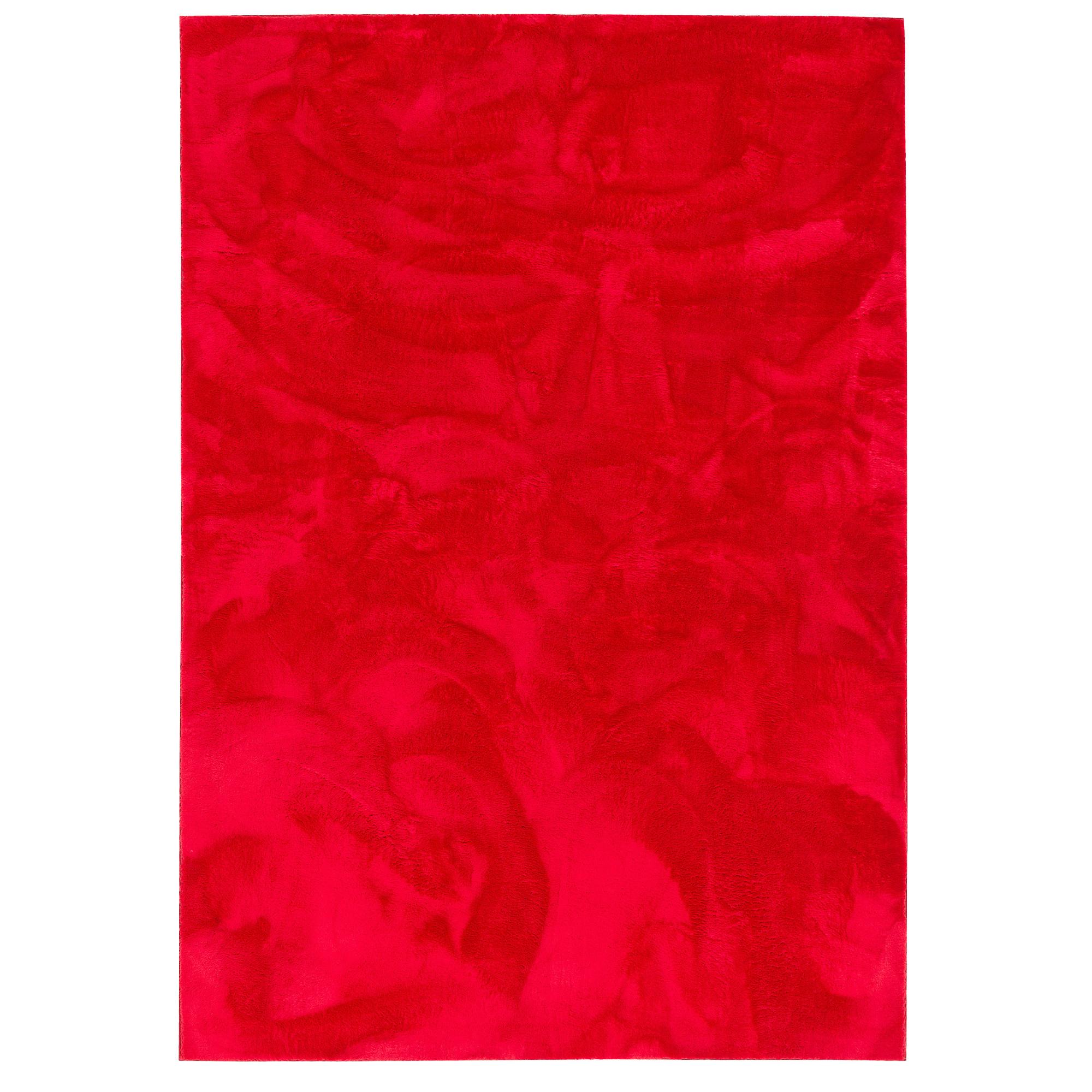 KINDER SUPER SOFT FELLTEPPICH PEARL KIDS - Rot, Textil (80/150cm) - Pergamon