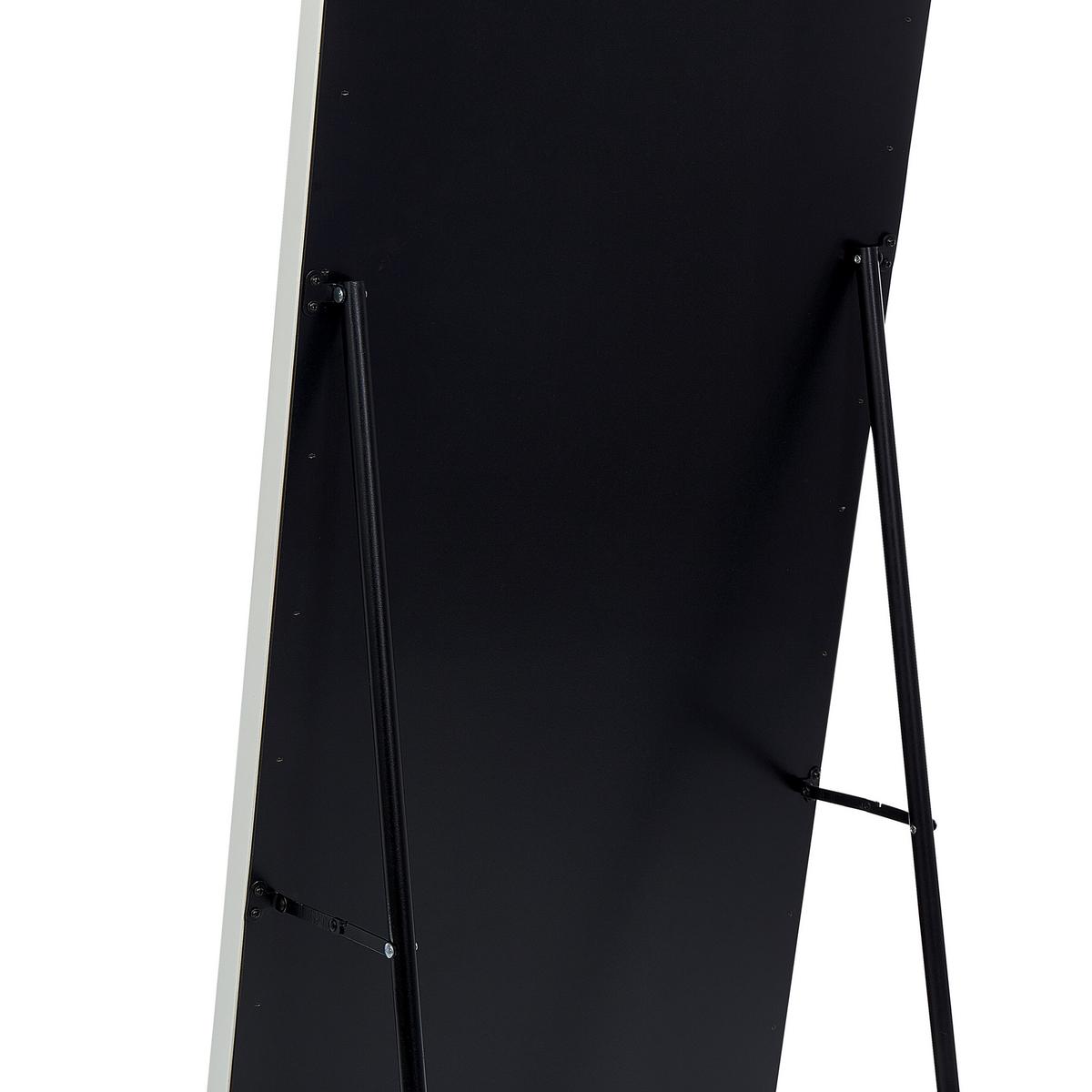 STEHSPIEGEL ausKunstleder50/150cmWeissANSOUIS Ansouis - Weiß, Kunststoff (50/150/33cm) - Beliani
