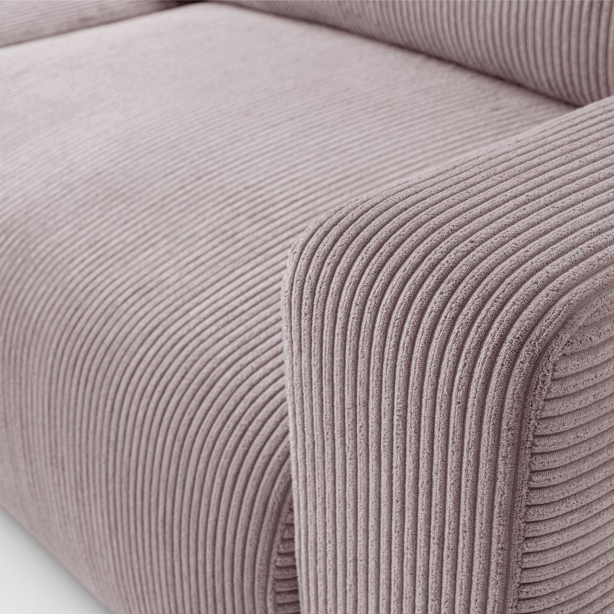 ECKSOFA OPERA L-Form mit Schlaffunktion und Bettkasten, Poso 27 - Rosa, Textil (247/143cm) - Lookway