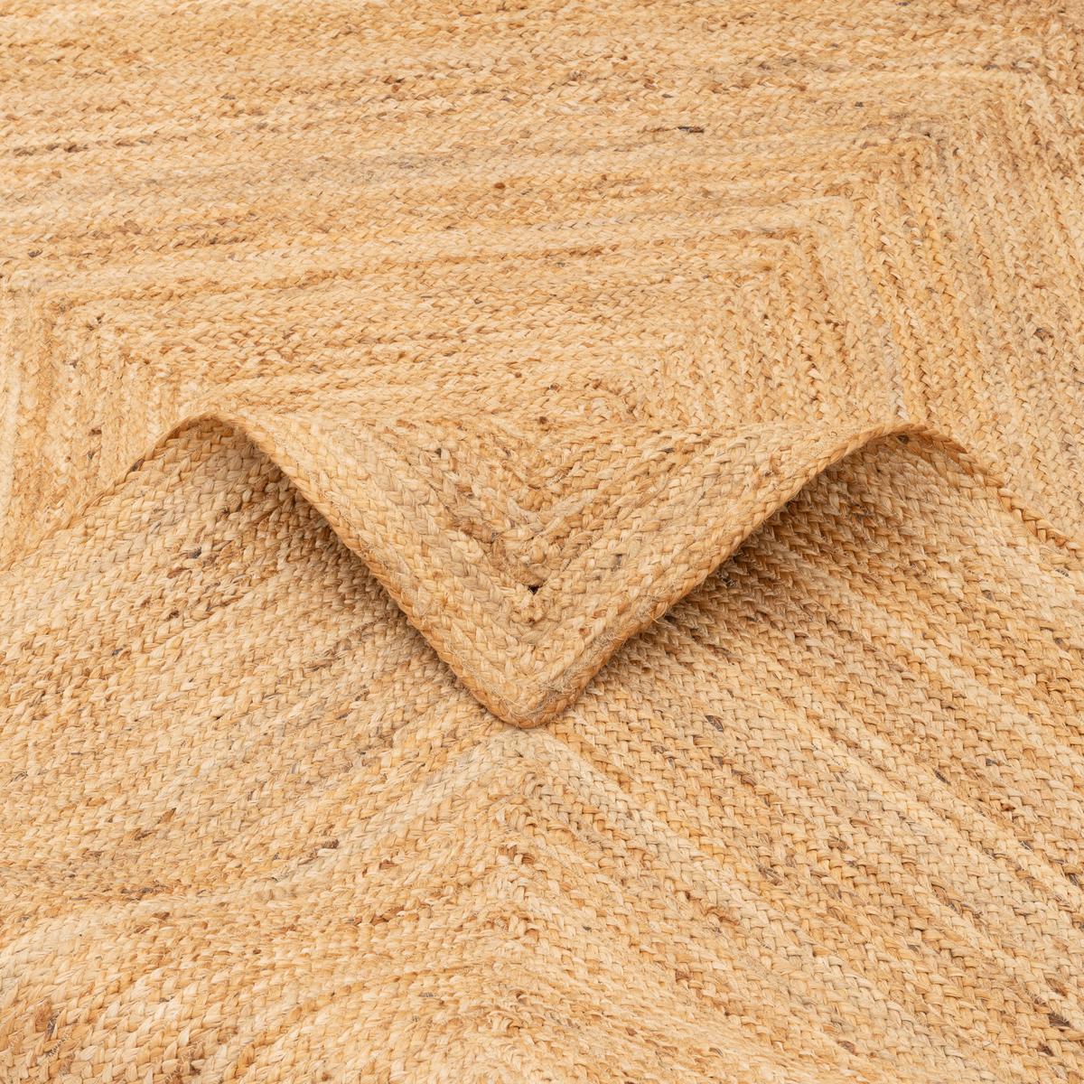 NATURFASER HANDGEFERTIGT JUTE TEPPICH NELE - Naturfarben, Textil (190/290cm) - Pergamon