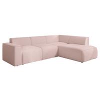 ECKSOFA ZAVO Rechts Feiner Mischstoff in Rosa - Rosa, Kunststoff/Textil (310/218cm) - Idohome