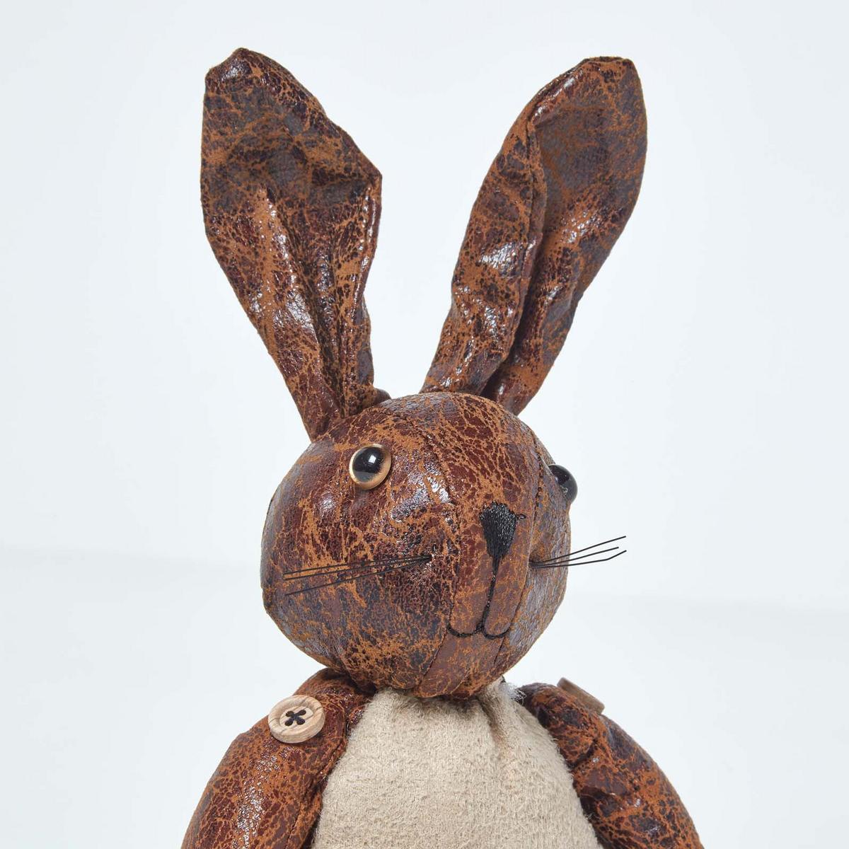 TÜRSTOPPER Hase - Braun, Kunststoff (17/17cm) - Homescapes