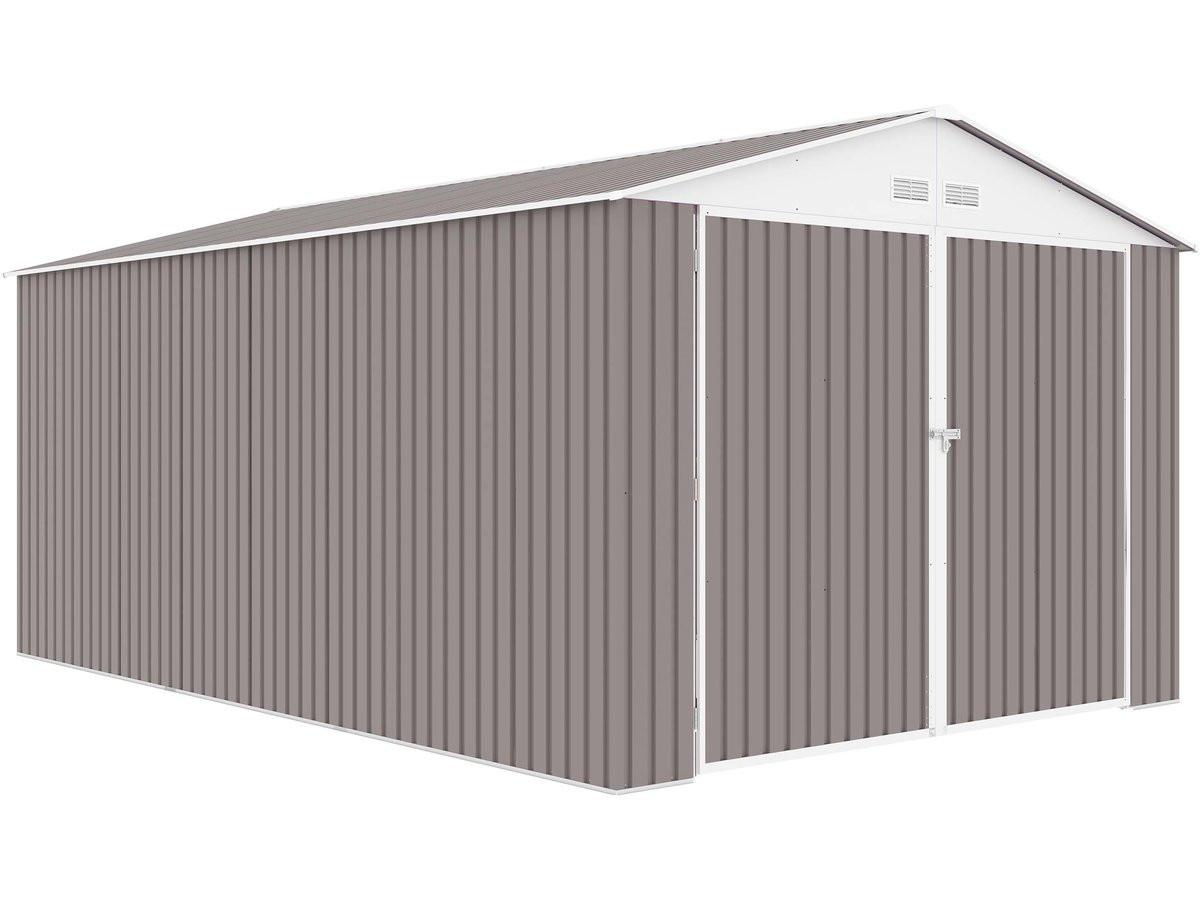 METALL-GARAGE PVC nevada - Hellgrau, Metall (370/235/470cm) - Habitat Garten