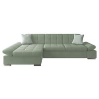 ECKSOFA Montana, Seite: Links - Hellgrün, Holz/Textil (278/161cm) - MIRJAN24