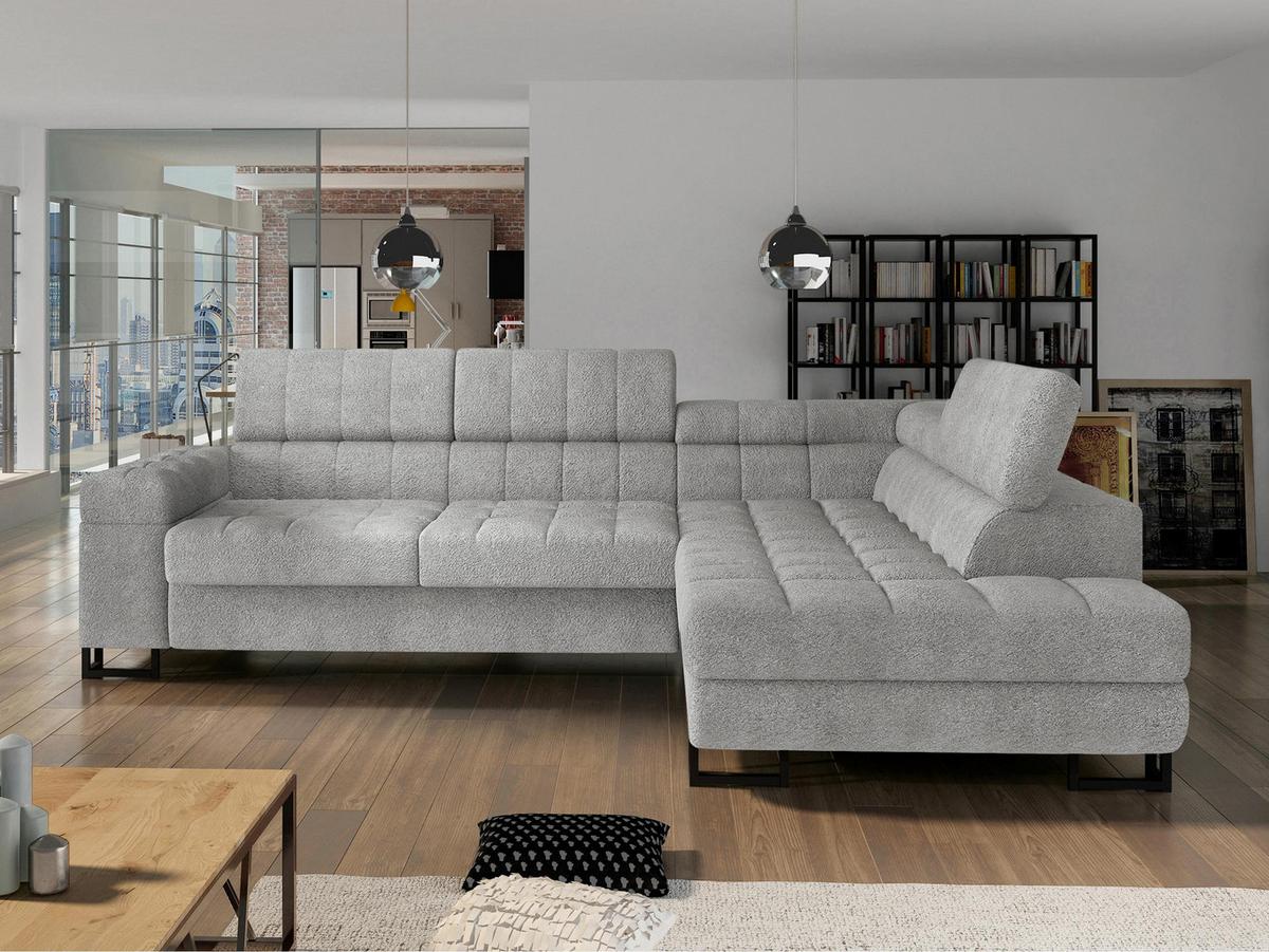 ECKSOFA Laris, Seite: Rechts - Alufarben/Schwarz, Holz/Textil (271/203cm) - MIRJAN24
