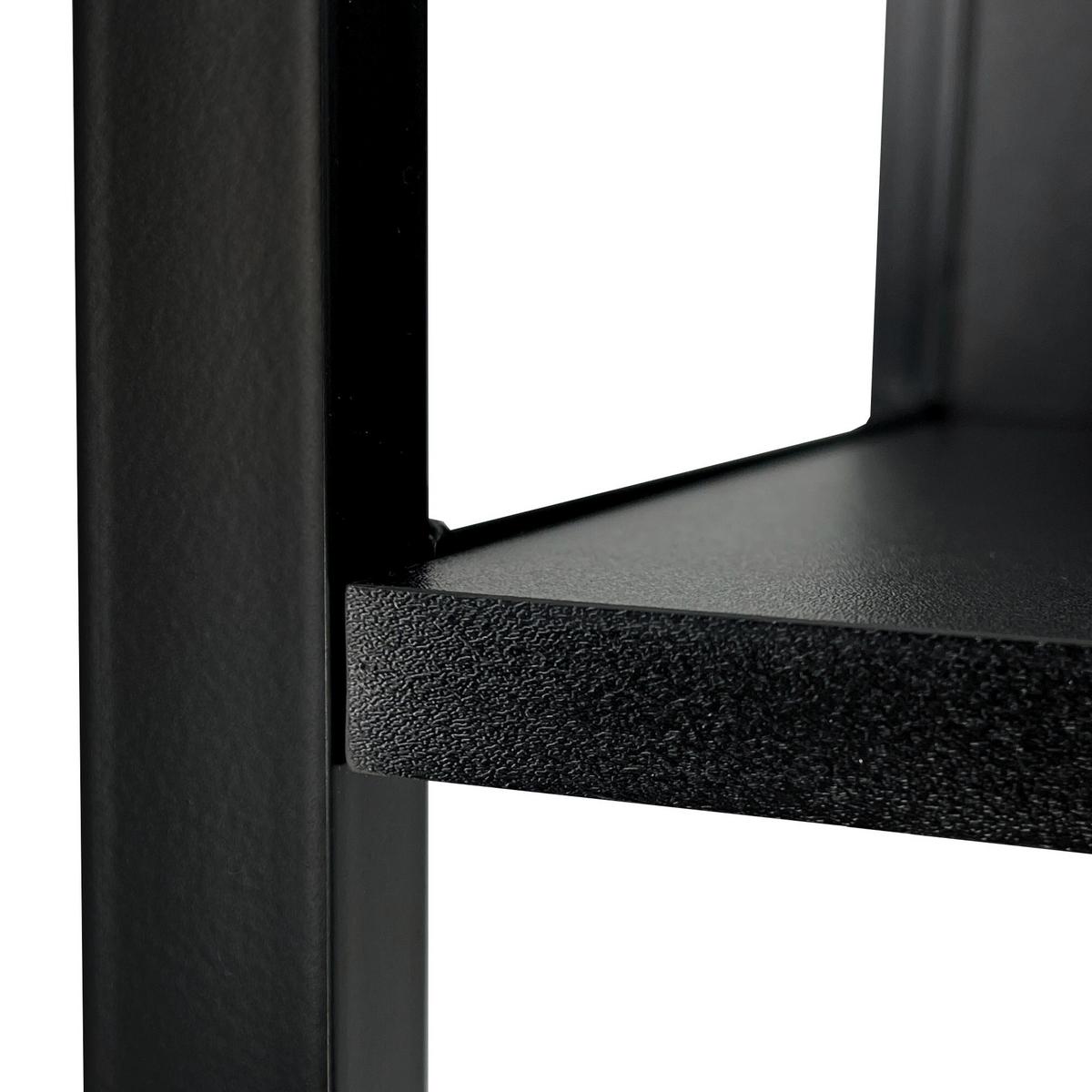 STANDREGAL Schwarz, Schwarz 192/40/32 - Schwarz, Holzwerkstoff (40/192/32cm) - RAUMHIRSCH FURNITURE
