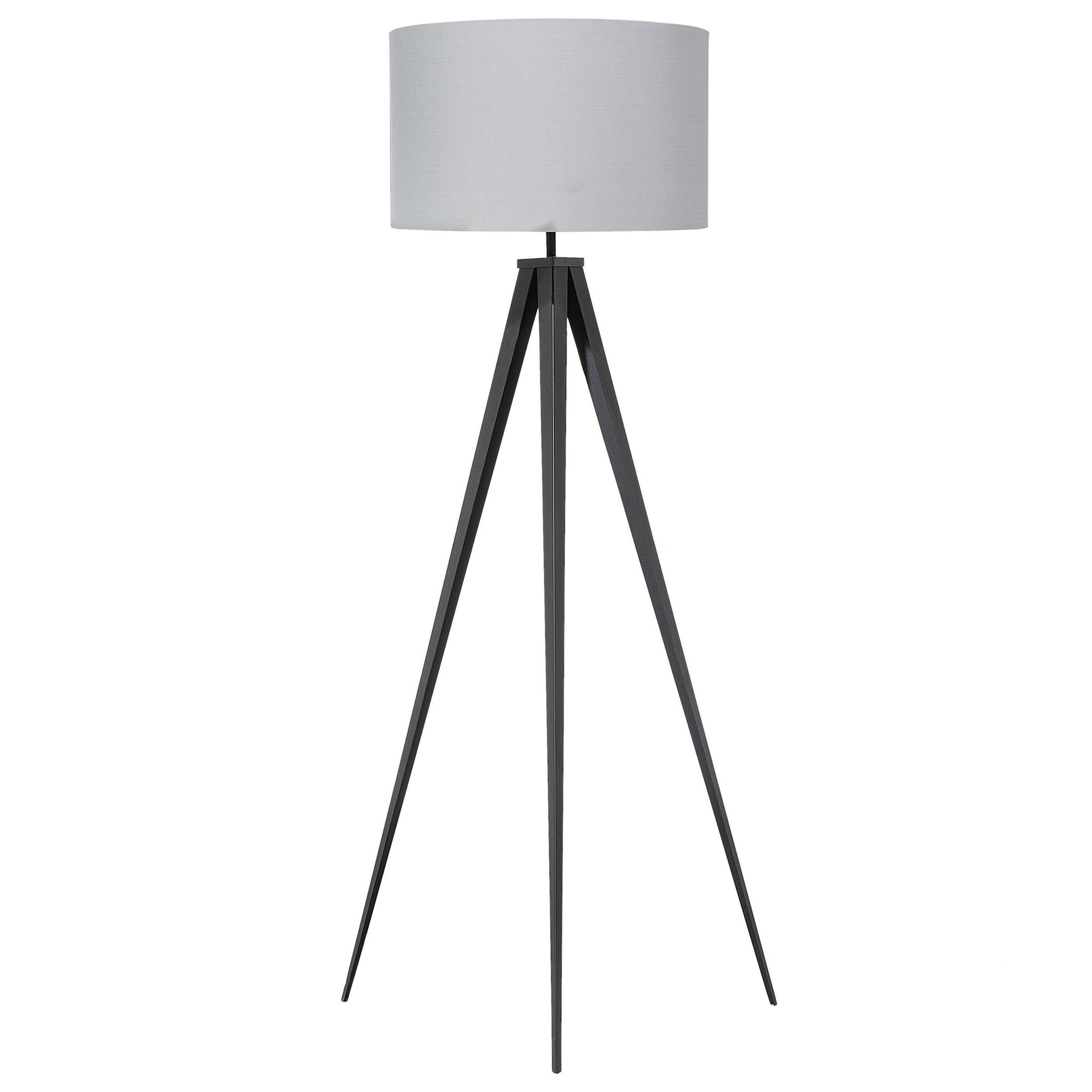 STEHLAMPE Stiletto 50/50/156 cm - Grau, Metall (50/50/156cm) - Beliani