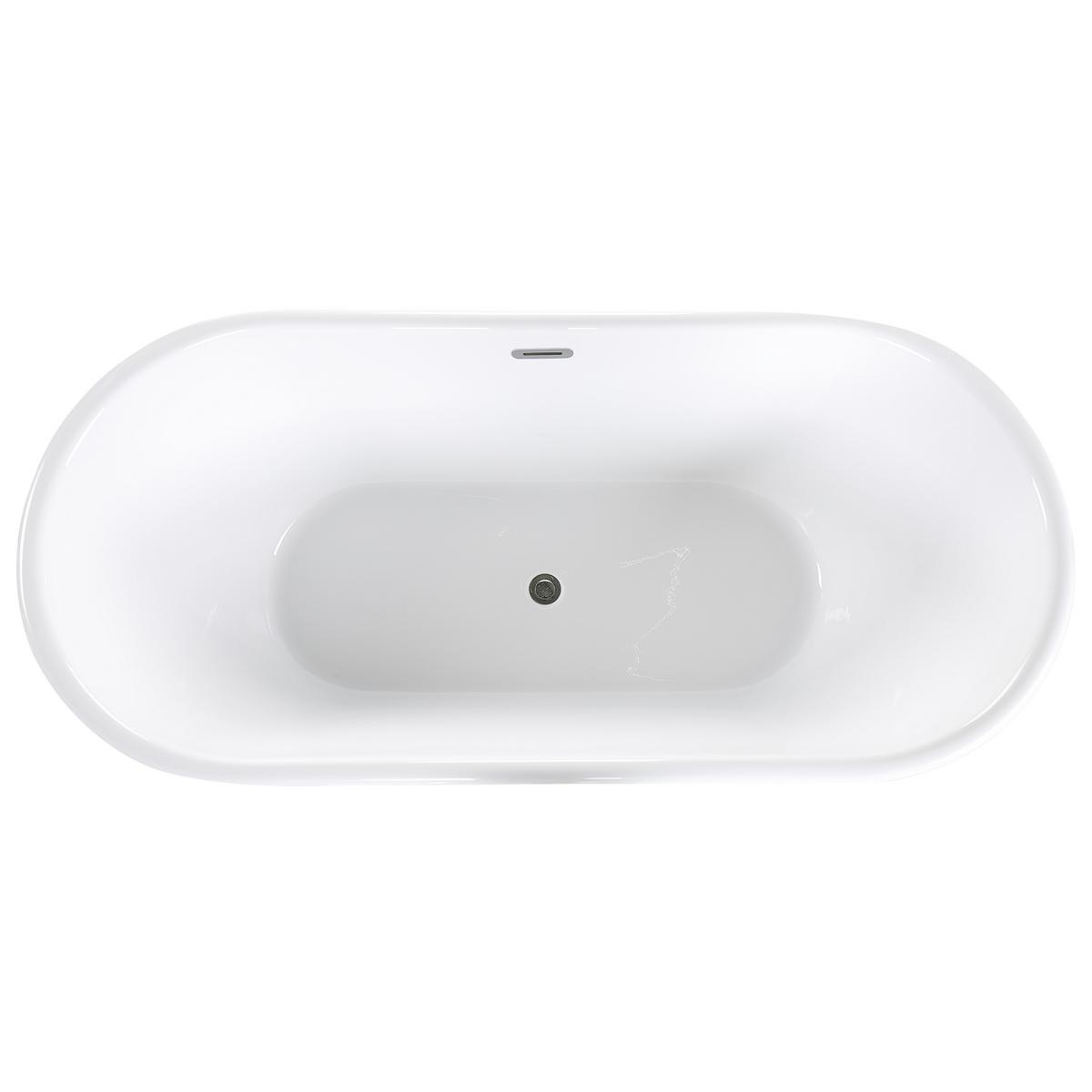 BADEWANNE FREISTEHEND 80x170x59 cm schwarz Pinel - Schwarz, Kunststoff (80/59/170cm) - Beliani