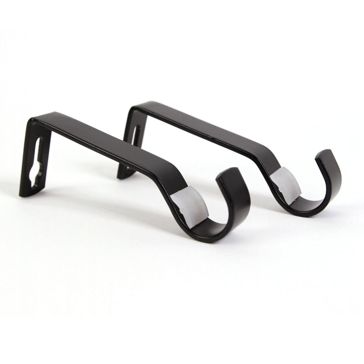 GARDINENSTANGE 1-lauf Wandmontage Kegel 140cm - Schwarz, Metall (140cm) - Deco-Raum