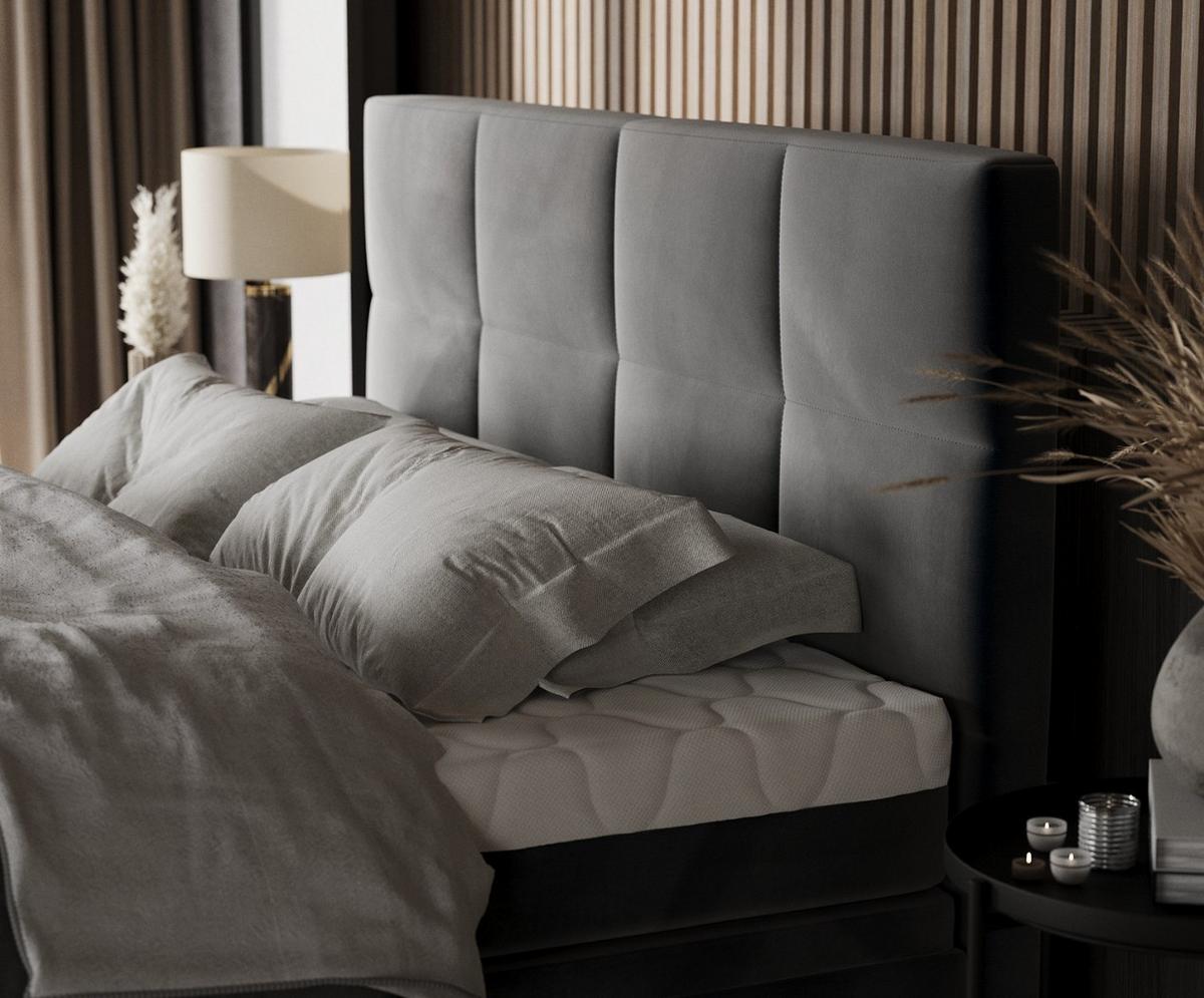 BOXBETT Tessa 160/200 cm Anthrazit im Paros Stoff - Anthrazit/Schwarz, Holz/Holzwerkstoff (160/200cm) - AltaBeds