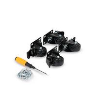 SCHWERLAST-ROLLEN 75mm 4 Stück - Schwarz, Kunststoff/Metall (60/105/95cm) - bestTools