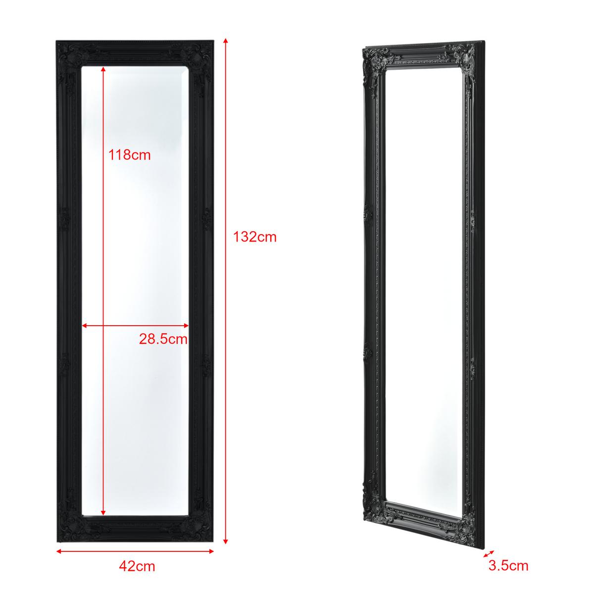 WANDSPIEGEL Livorno - Schwarz, Glas/Holz (28.5/132/118cm) - [en.casa]