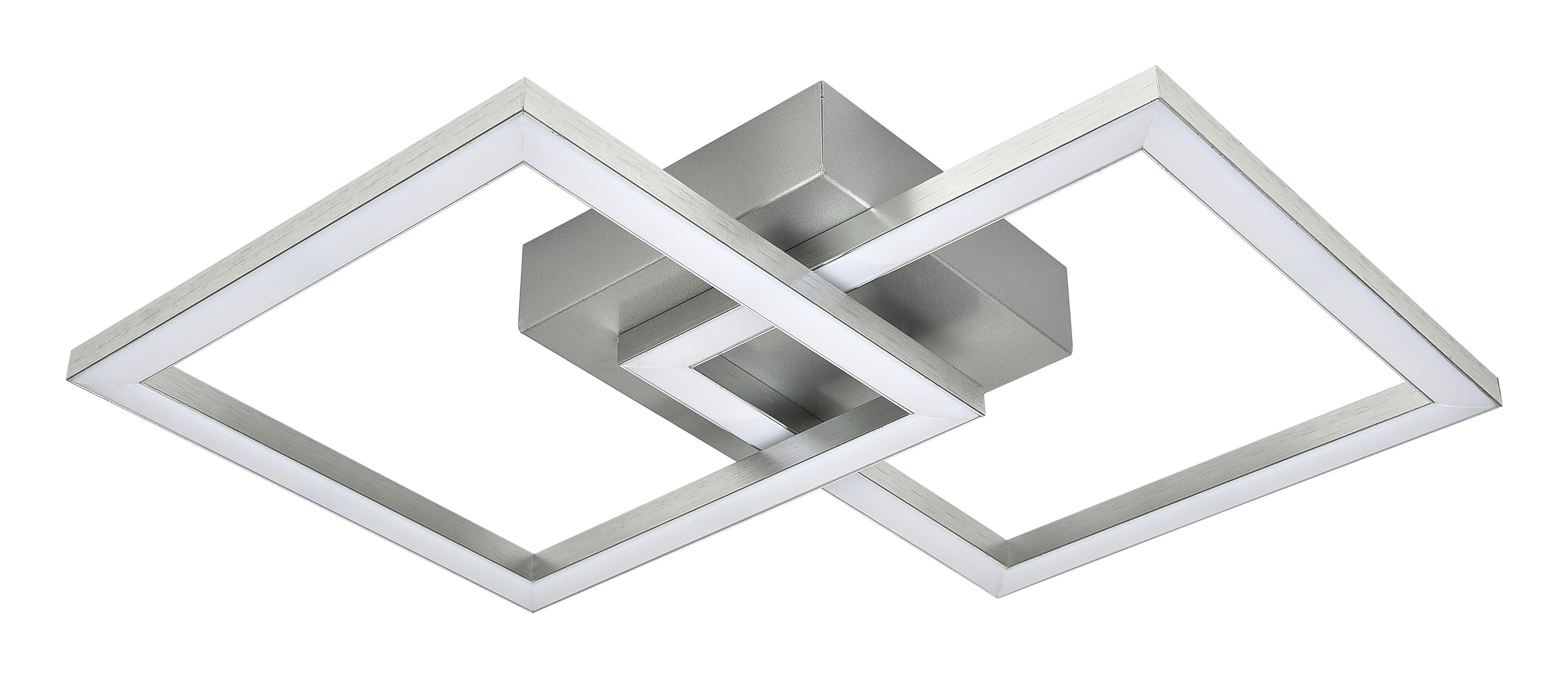 LED-DECKENLEUCHTE Mansell 33/33/6.2 cm - Silberfarben, Metall (33/33/6.2cm) - Nettlife