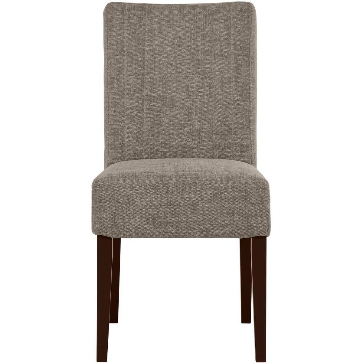 STUHL FREYA mit wengefarbenen Holzbeinen, Polsterstuhl, Hellbraun - Hellbraun/Wengefarben, Holz (47/94/42cm) - Beautysofa