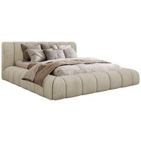 POLSTERBETT NUBEA CLASSIC 180/200 - Beige Velvet - ohne Matratze - Beige, Textil (180/200cm) - MKS