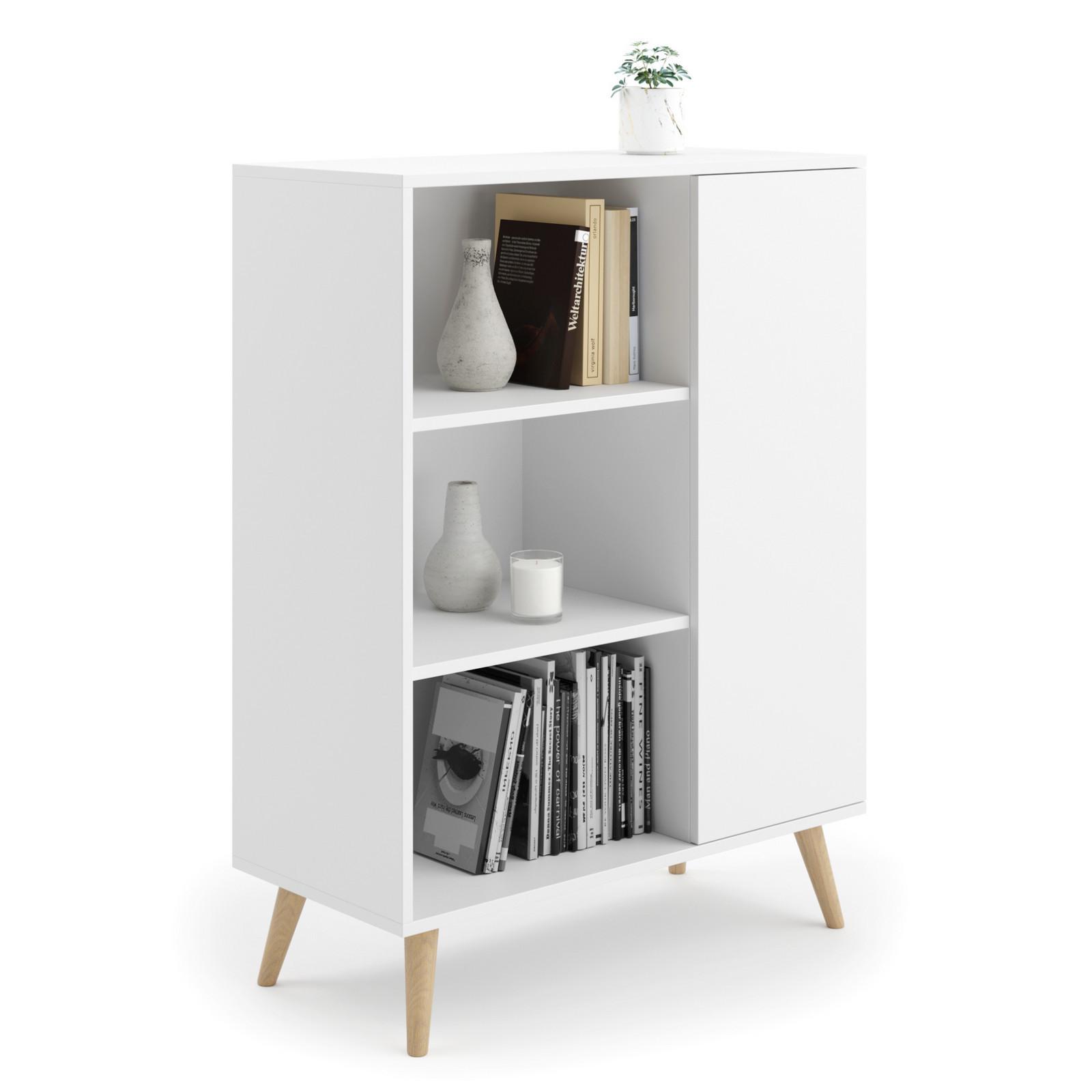 BÜCHERREGAL Fondi - Weiß, Holzwerkstoff (90/116/40cm) - RAUMHIRSCH FURNITURE