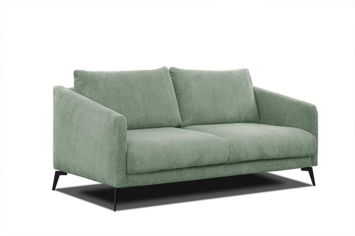 SOFA VILT 2,5-Sitzer, mintgrün - Schwarz/Mintgrün, Holzwerkstoff/Textil (202/89/94cm) - Wozimo