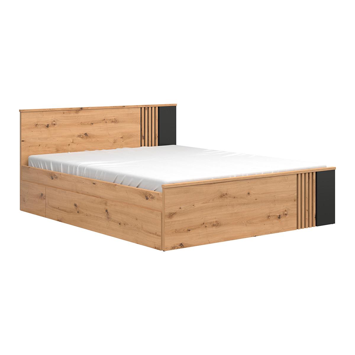 BETT 160/200 Ezra Holz - Braun, Holzwerkstoff (160/200cm) - Petits-meubles