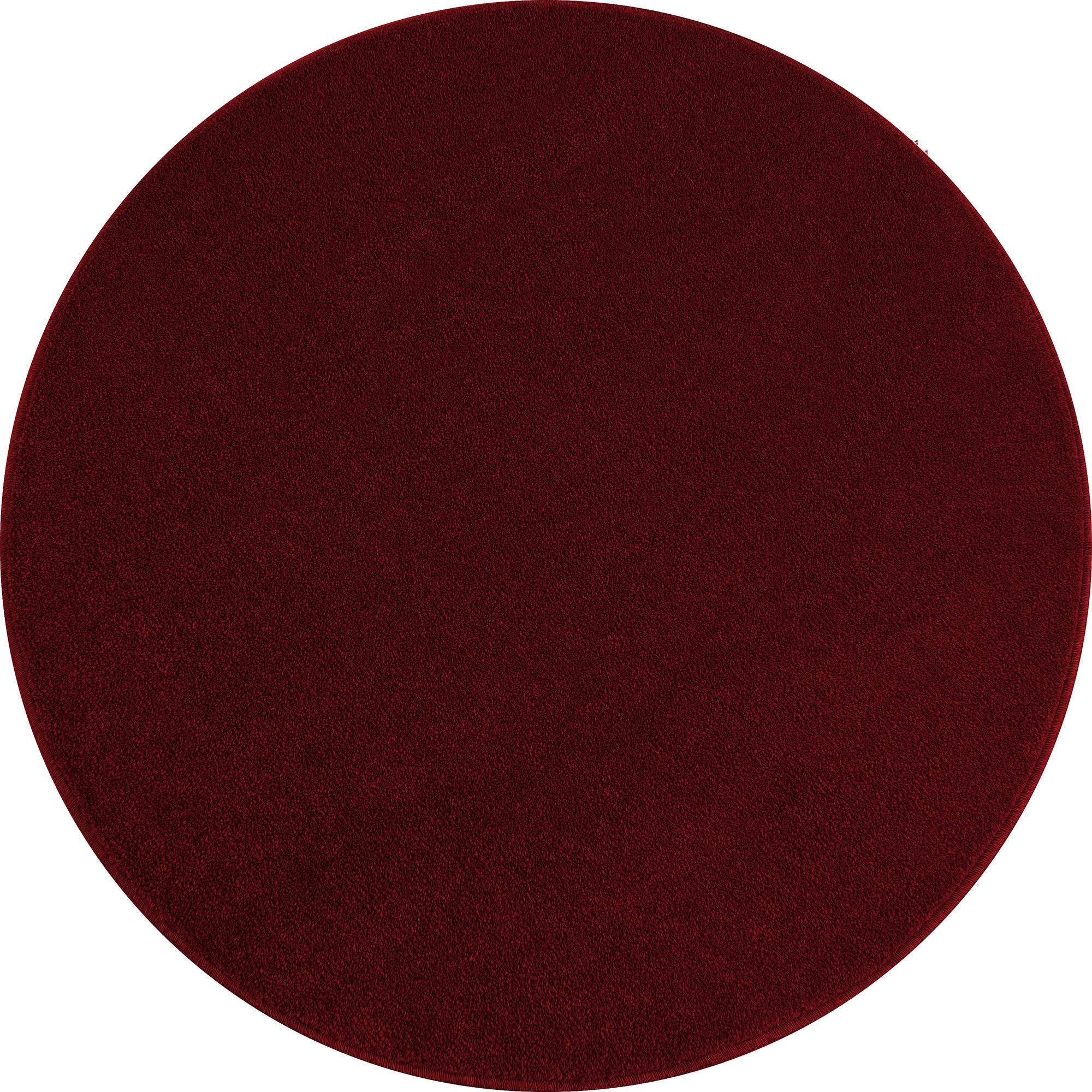 TEPPICH Kurzflor MAIN in Rot, einfarbig, Ø 120 cm - Rot, Textil (120/120cm) - KADIMA DESIGN