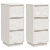 KOMMODE Gibson 34/32/75 cm 2er-Set - Weiß, Holzwerkstoff (34/75/32cm) - Nettlife