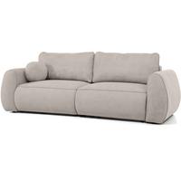 3-SITZER Schlafsofa Bravo mit Eckfunktion, mit zwei Bettkasten, Beige - Beige/Schwarz, Textil (257/96/110cm) - Beautysofa