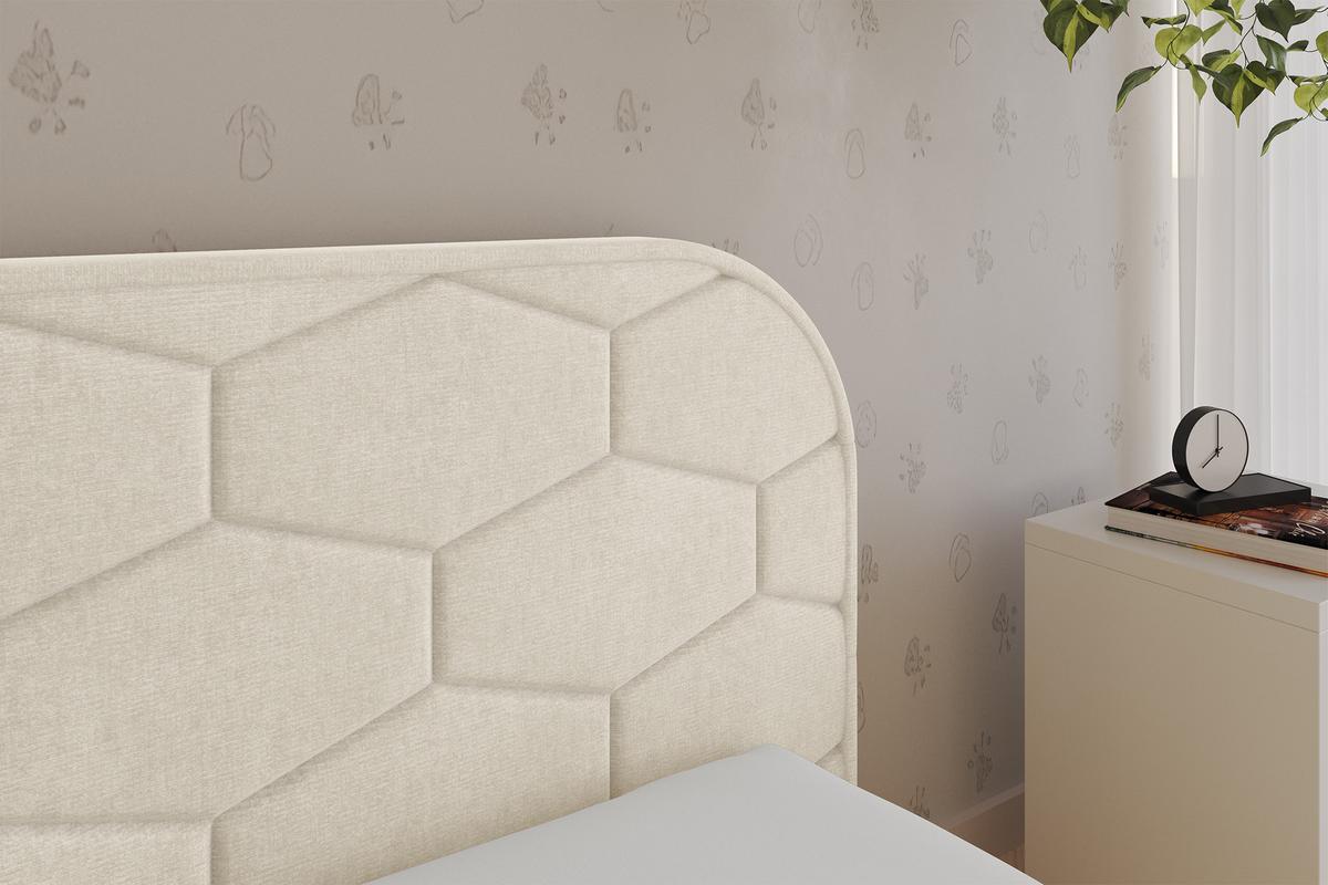 EINZELLBETT Jugendbett mit Bettkasten und Matratze H3/H4, Links - JAXY 100x200 Beige - Beige, Holzwerkstoff/Textil (100/200cm) - ALTDECOR