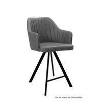 THEKENSTUHL (2er-Set) Demetra 58x98x60 Schwarz/Grau - Schwarz/Grau, Kunststoff (60/98/58cm) - 58aufmkessel