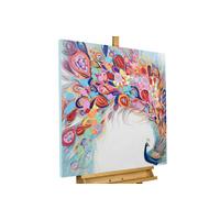 ÖLGEMÄLDE 80/80 cm - Blau/Gelb, Holz/Textil (80/80cm) - KUNSTLOFT