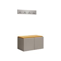 GARDEROBEN-SET Orion VI - Kaschmir/Orange, Holzwerkstoff/Kunststoff (84/42/46cm) - MIRJAN24