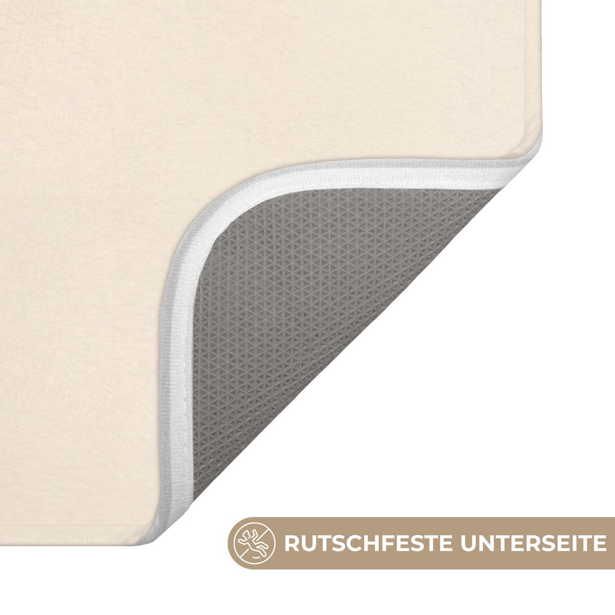 BADEMATTE Wale - Spritzer - Kreis - Dunkelblau 120x60 cm - Dunkelblau, Textil (120/60cm) - OnlyWow