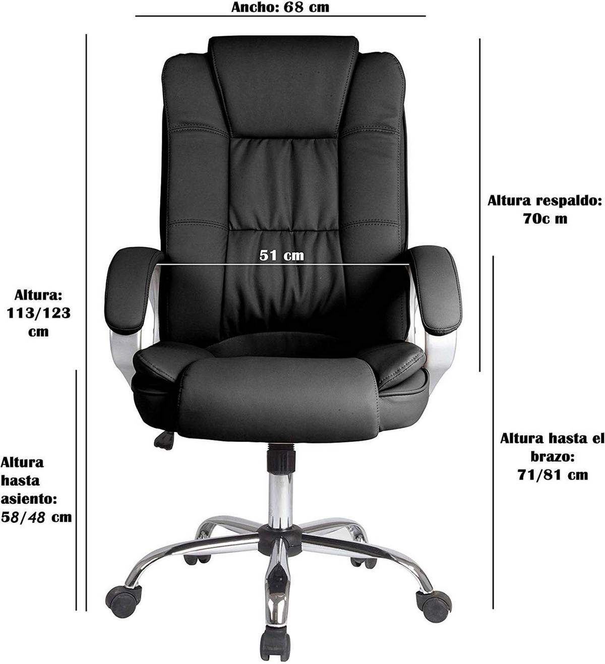 DREHSTUHL Karen Schwarz - Schwarz, Fell (68/110/72cm) - VS Venta-stock