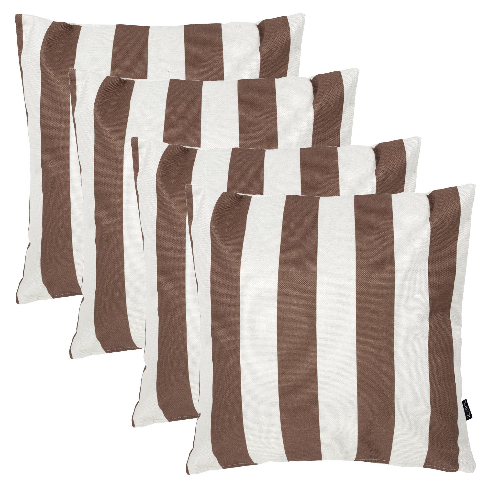 OUTDOORKISSEN 4er Set - Braun, Textil (43/43cm) - icon