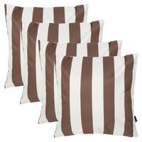 OUTDOORKISSEN 4er Set - Braun, Textil (43/43cm) - icon