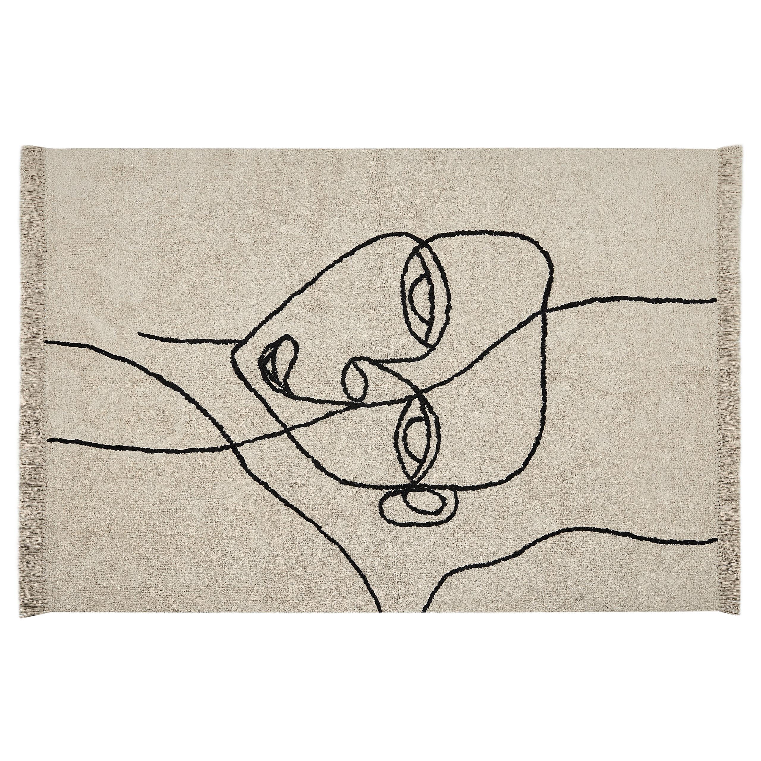 KURZFLOR-TEPPICH Nuru 200/140 cm - Beige, Textil (140/200cm) - Beliani