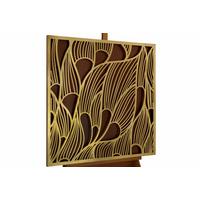 METALLBILD Gold 80/80 cm - Goldfarben/Schwarz, Metall (5.2/80cm) - KUNSTLOFT