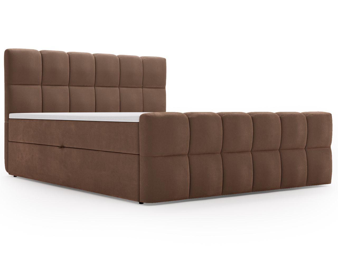 BOXBETT Alicante 180x200 Braun - Braun, Holz/Textil (180/200cm) - Graingold