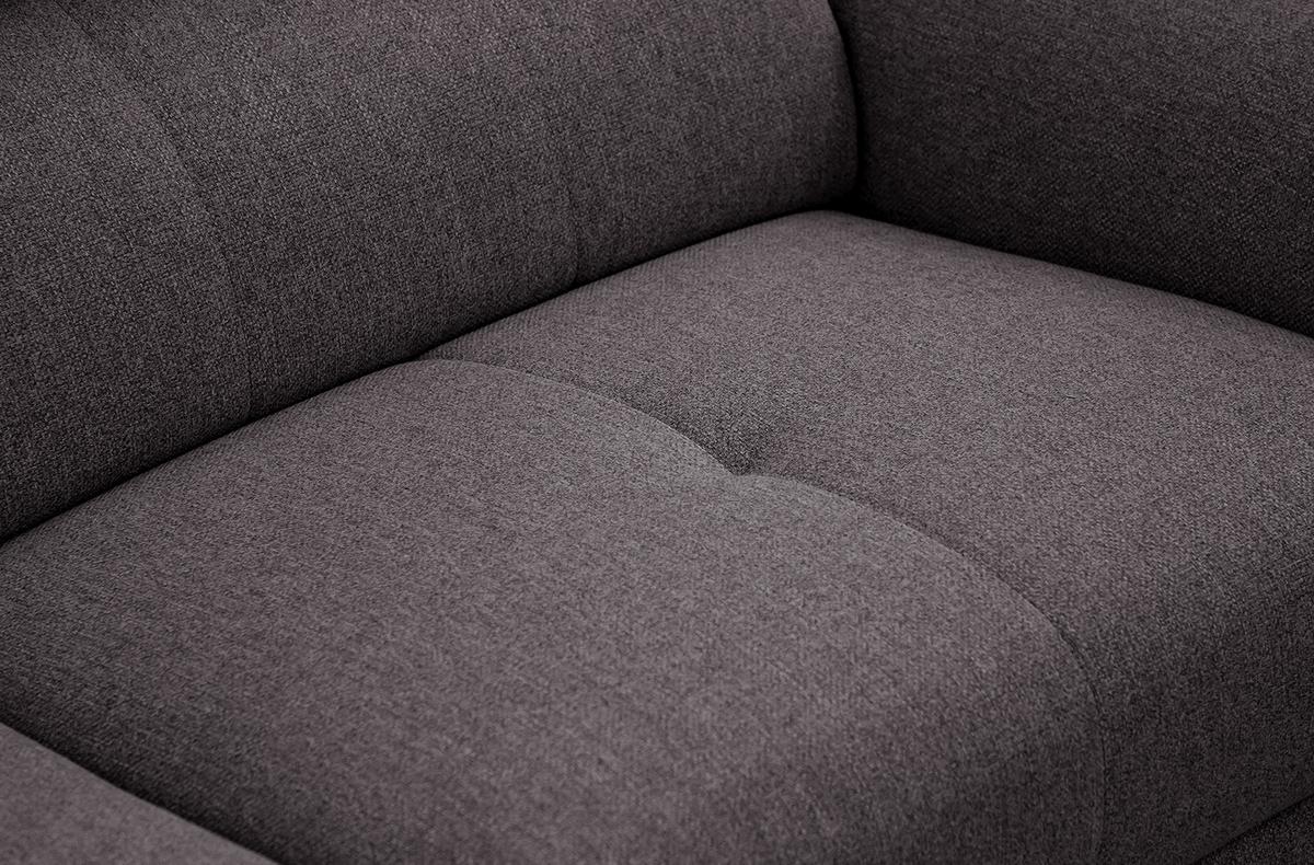 RELAXSOFA MATERA 3-Sitzer mit 2 Relaxfunktionen, graphitfarben - Graphitfarben/Schwarz, Holzwerkstoff/Textil (212/82/103cm) - Wozimo