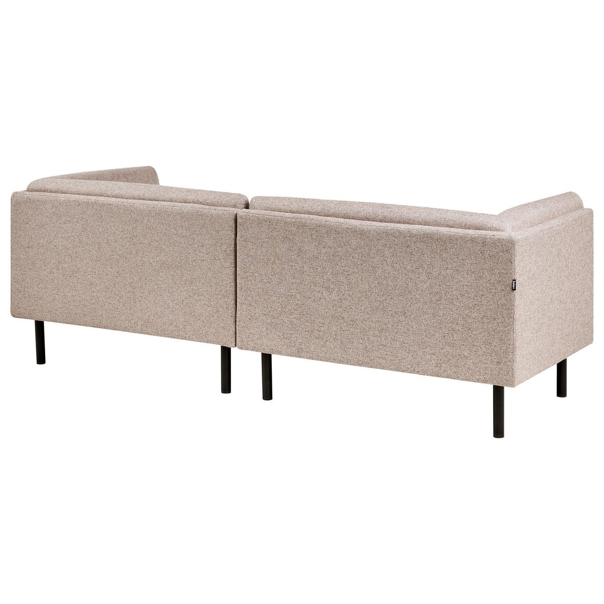 3-SITZER-SOFA Stoff Hellbraun Vorgod - Hellbraun, Textil (221/76/85cm) - Beliani