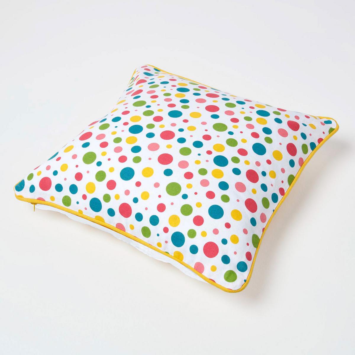 KISSENHÜLLE Bunte Punkte 45/45 cm, 100% Baumwolle - Multicolor, Textil (45/45cm) - Homescapes