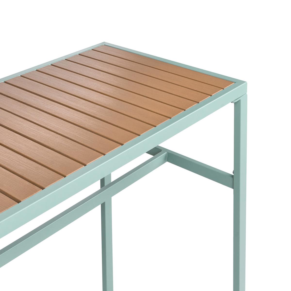 GARTEN-BARTISCH 150/50 cm Hellgrün Avetrana - Hellgrün, Metall (150/50/90cm) - Beliani
