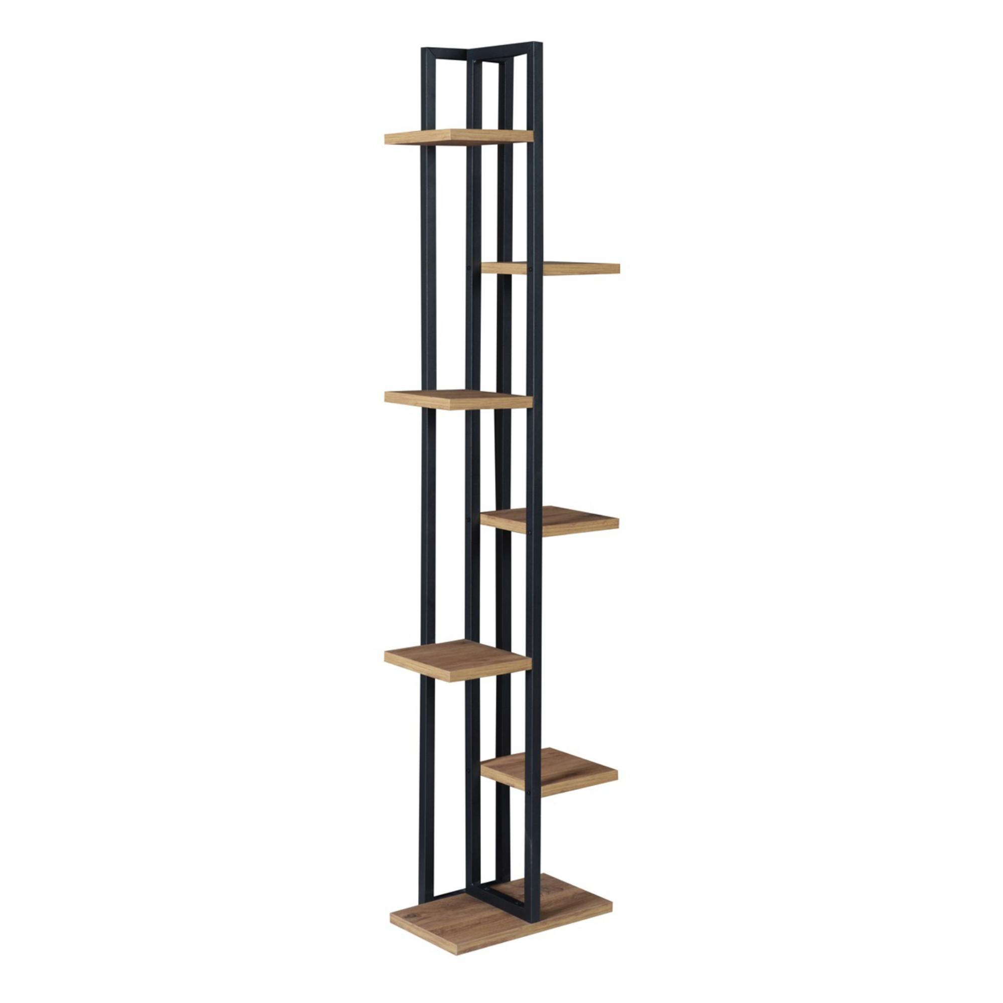 STANDREGAL Somero - Walnussfarben/Schwarz, Holzwerkstoff/Metall (34/150/21cm) - [en.casa]