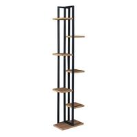 STANDREGAL Somero - Walnussfarben/Schwarz, Holzwerkstoff/Metall (34/150/21cm) - [en.casa]