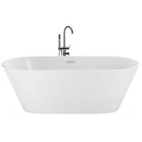 BADEWANNE 80/160/58 cm Weiß Havana - Weiß, Kunststoff (76/58/160cm) - Beliani